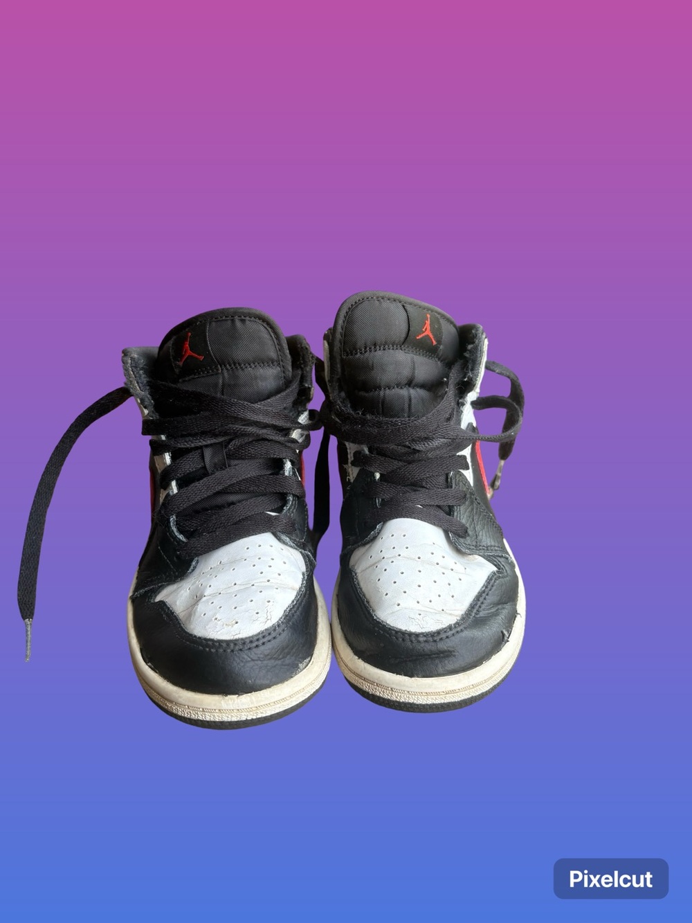 Kids' Black/White High-Top Sneakers
